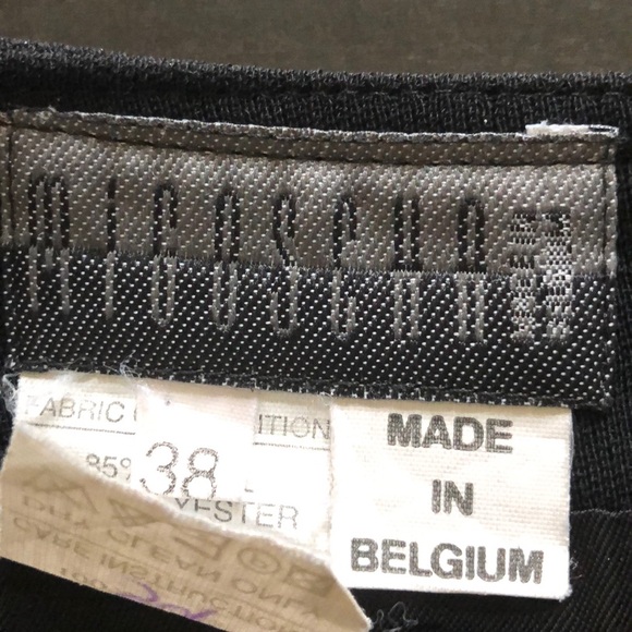 Black Wrap Mini Skirt Made in Belgium - Picture 7 of 7